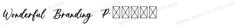 Wonderful Branding P字体转换
